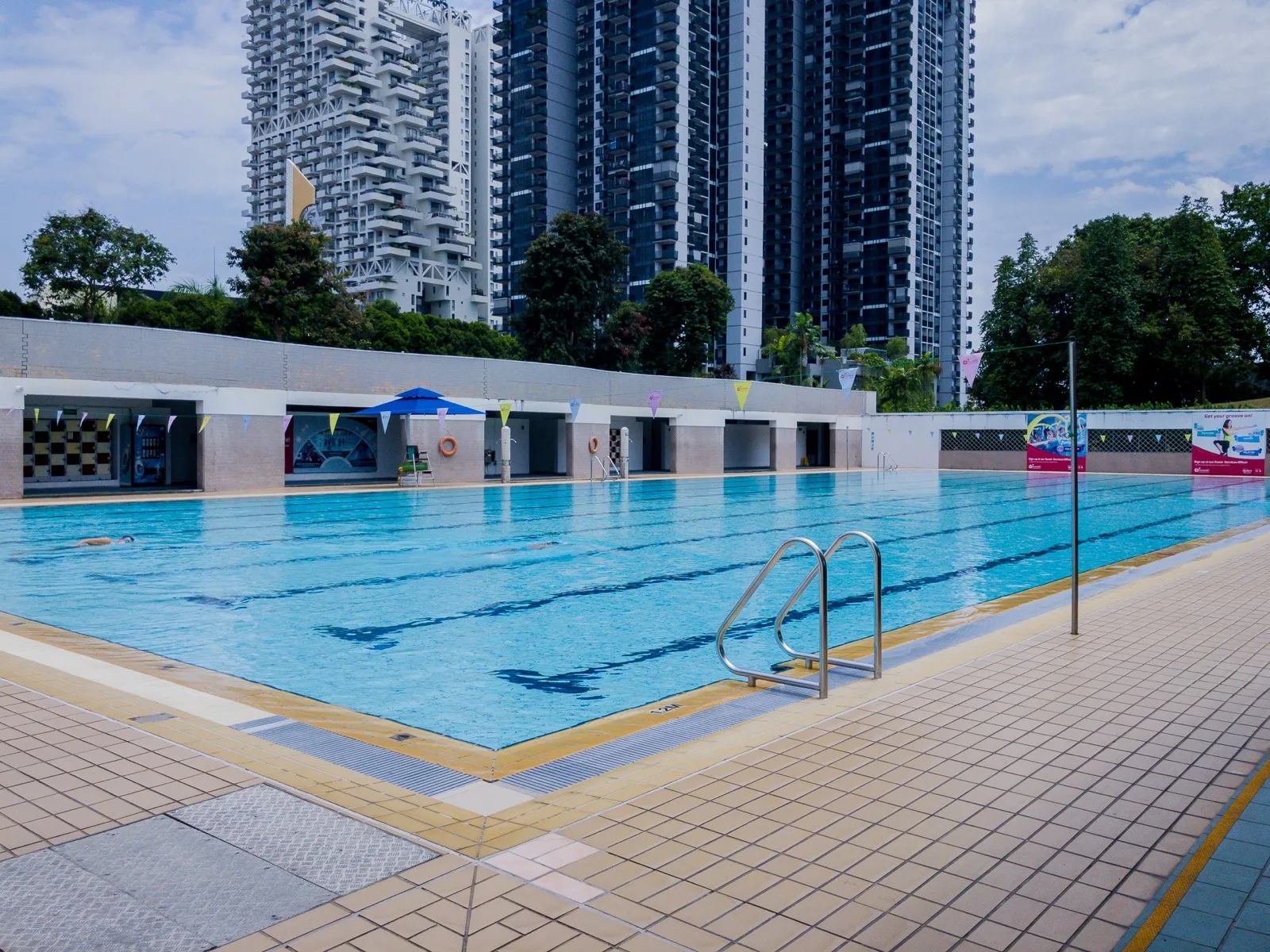 50-metre competition pool with 8 lanes at Bishan Swimming Complex